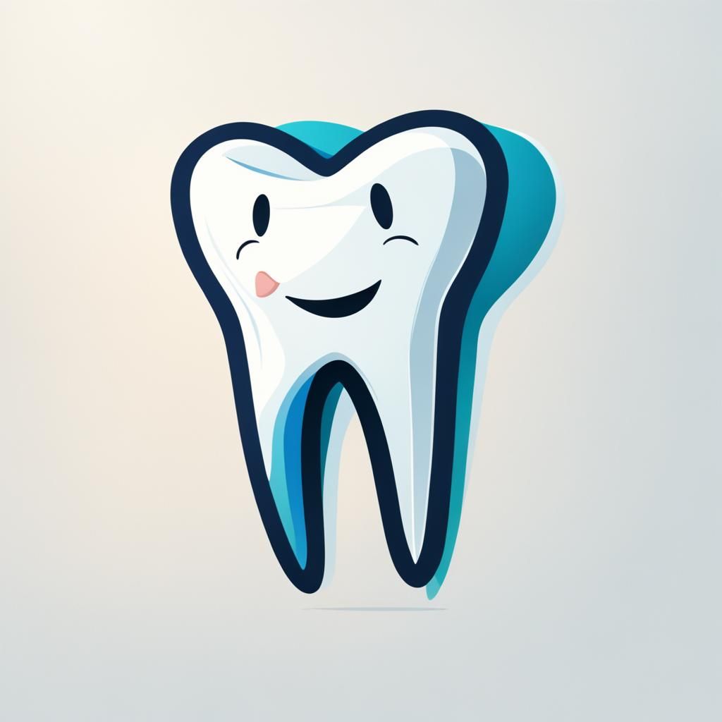 A minimalistic tooth logo for dentist office with 1 tooth on...