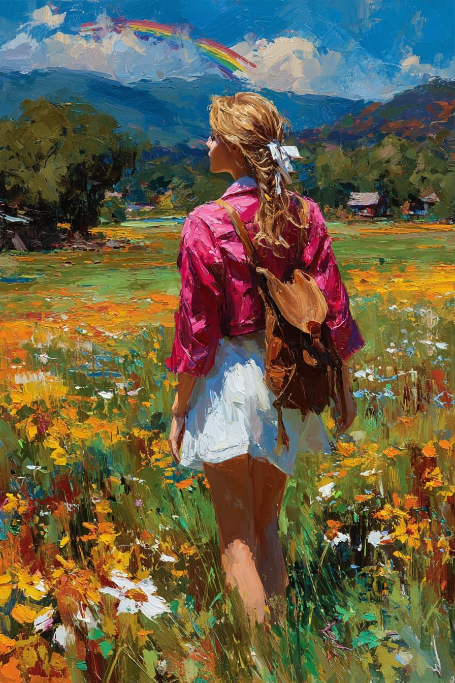 Illustrated Serenity in Bloom