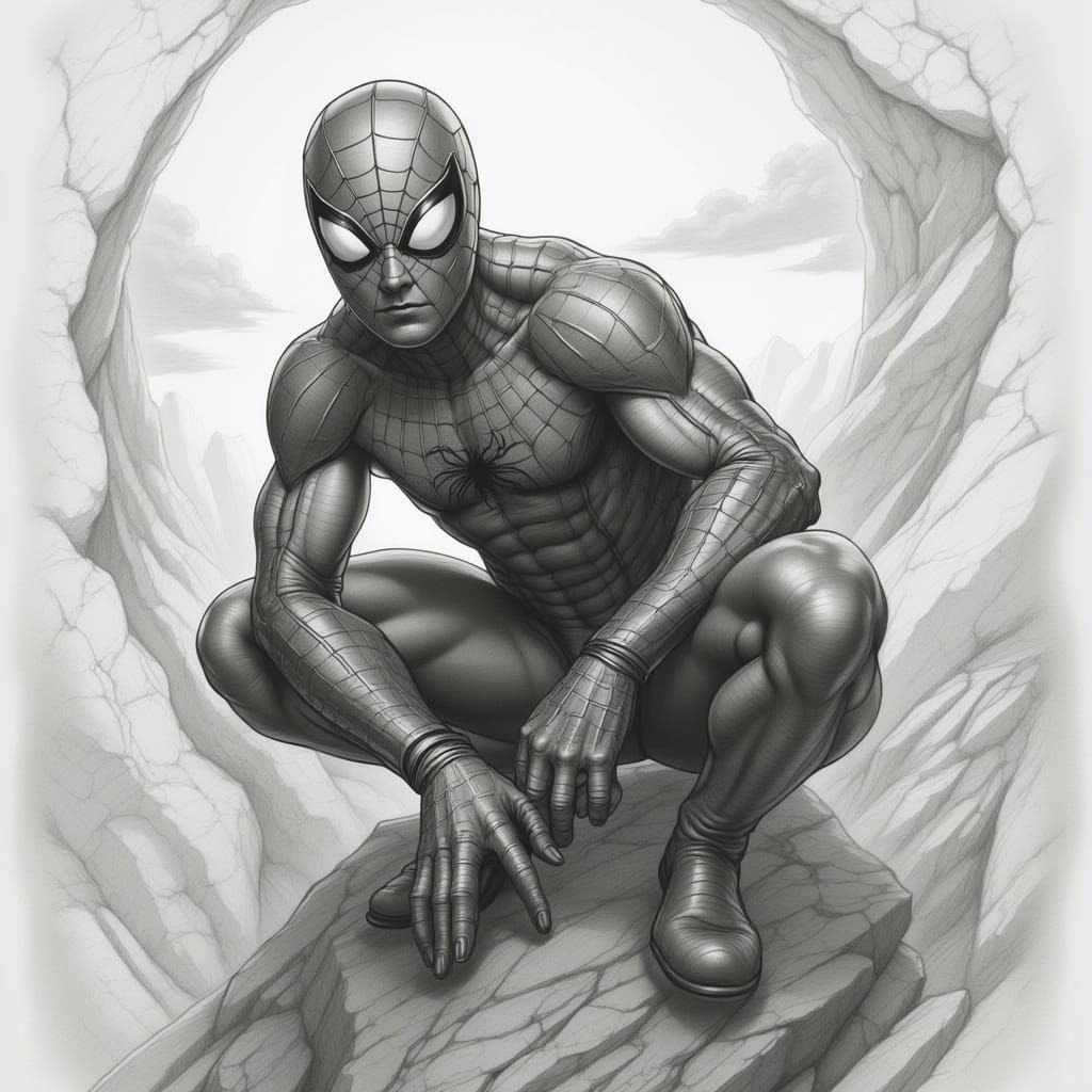 <lora:Graphite:1.0> Spider man