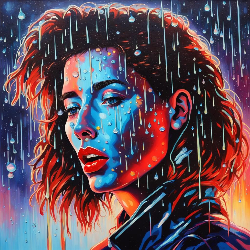 Cyberpunk Robot Woman in 80s Sci-Fi Style