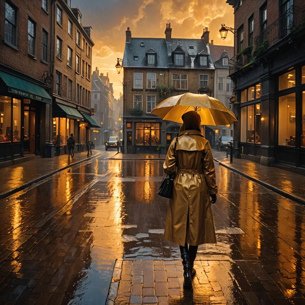 "Golden Rain"  by @Trells