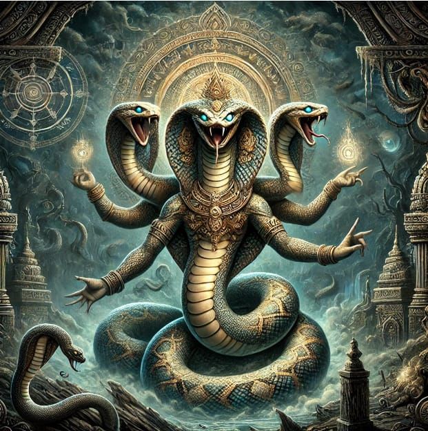 Ancient serpent god with python features - AI Generated Artwork ...