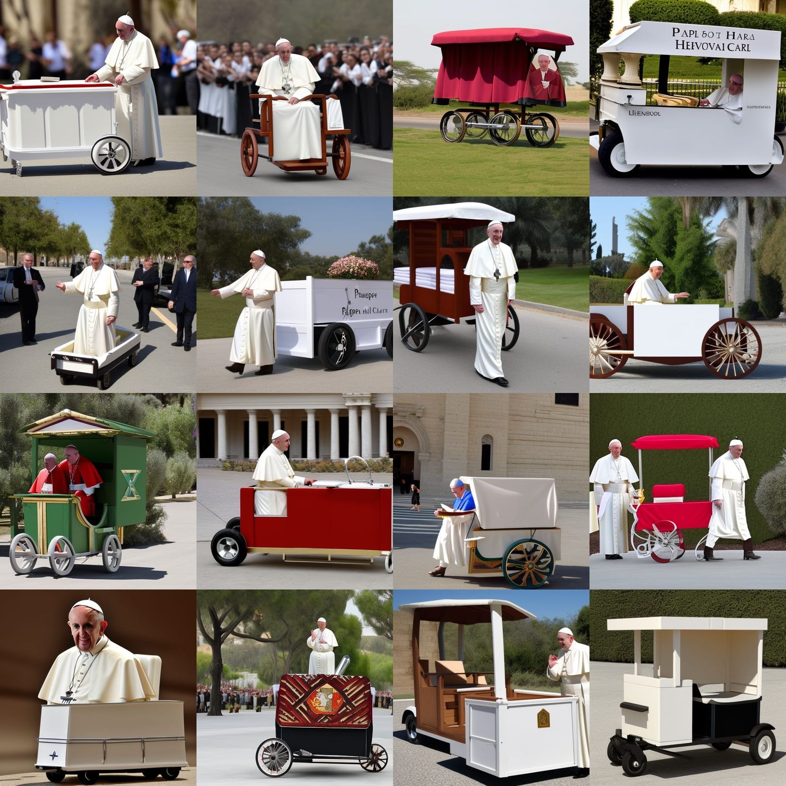 Pope Hebrew cart