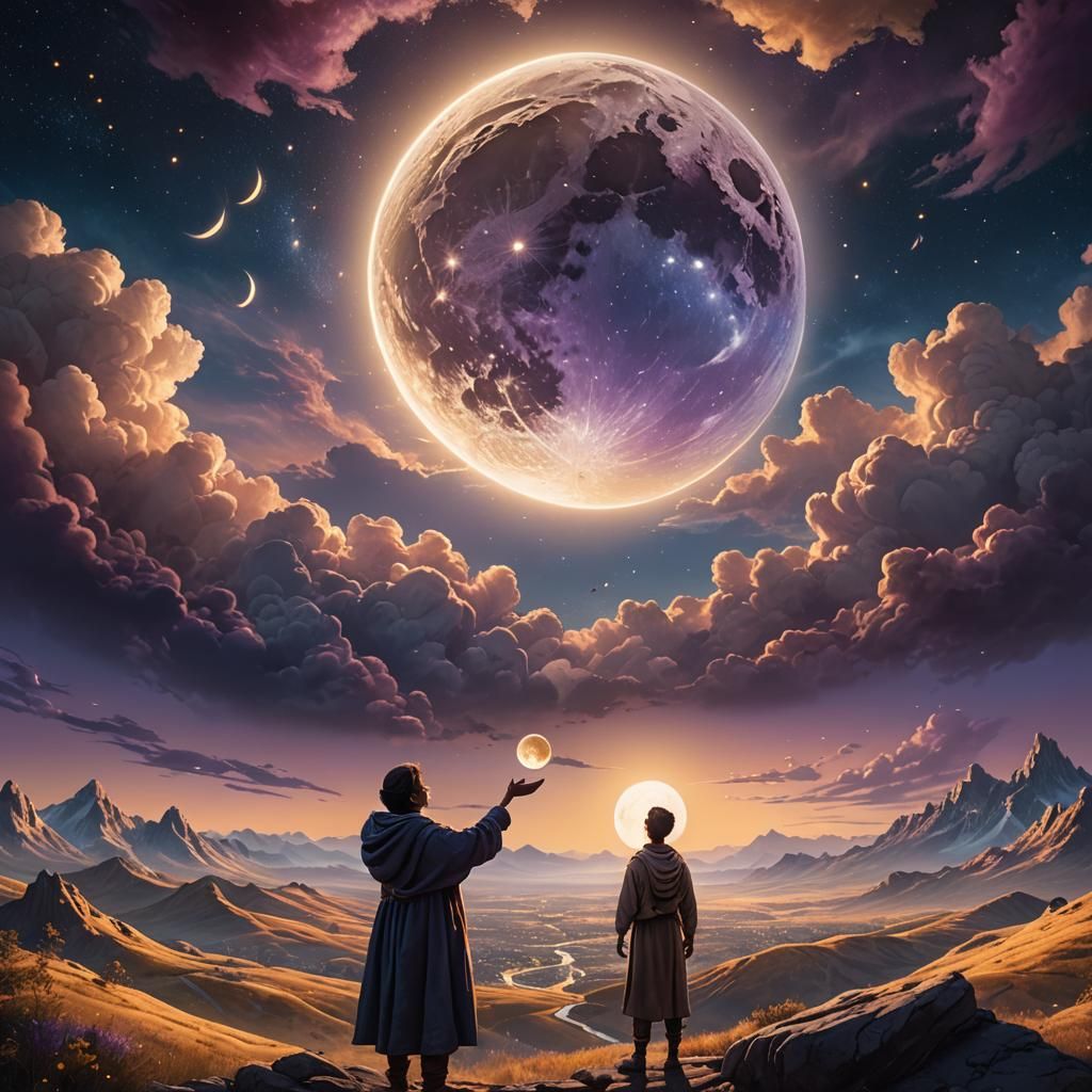Holding the moon