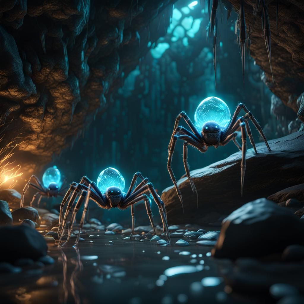 The glow spiders  by @Billcat