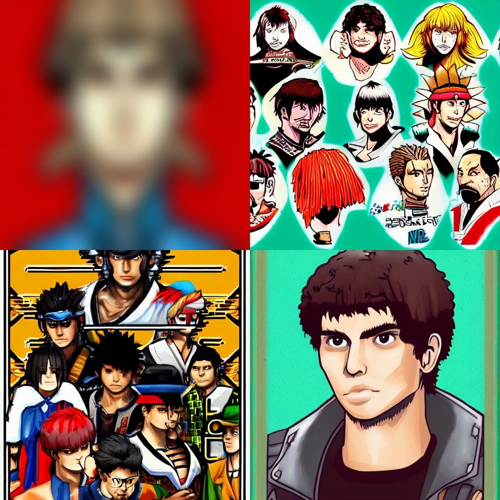 A portrait in the style of Neogeo