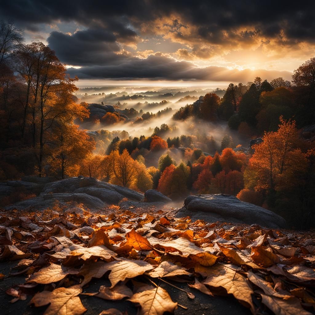 Dramatic Autumn Landscape Photography in Golden Hour