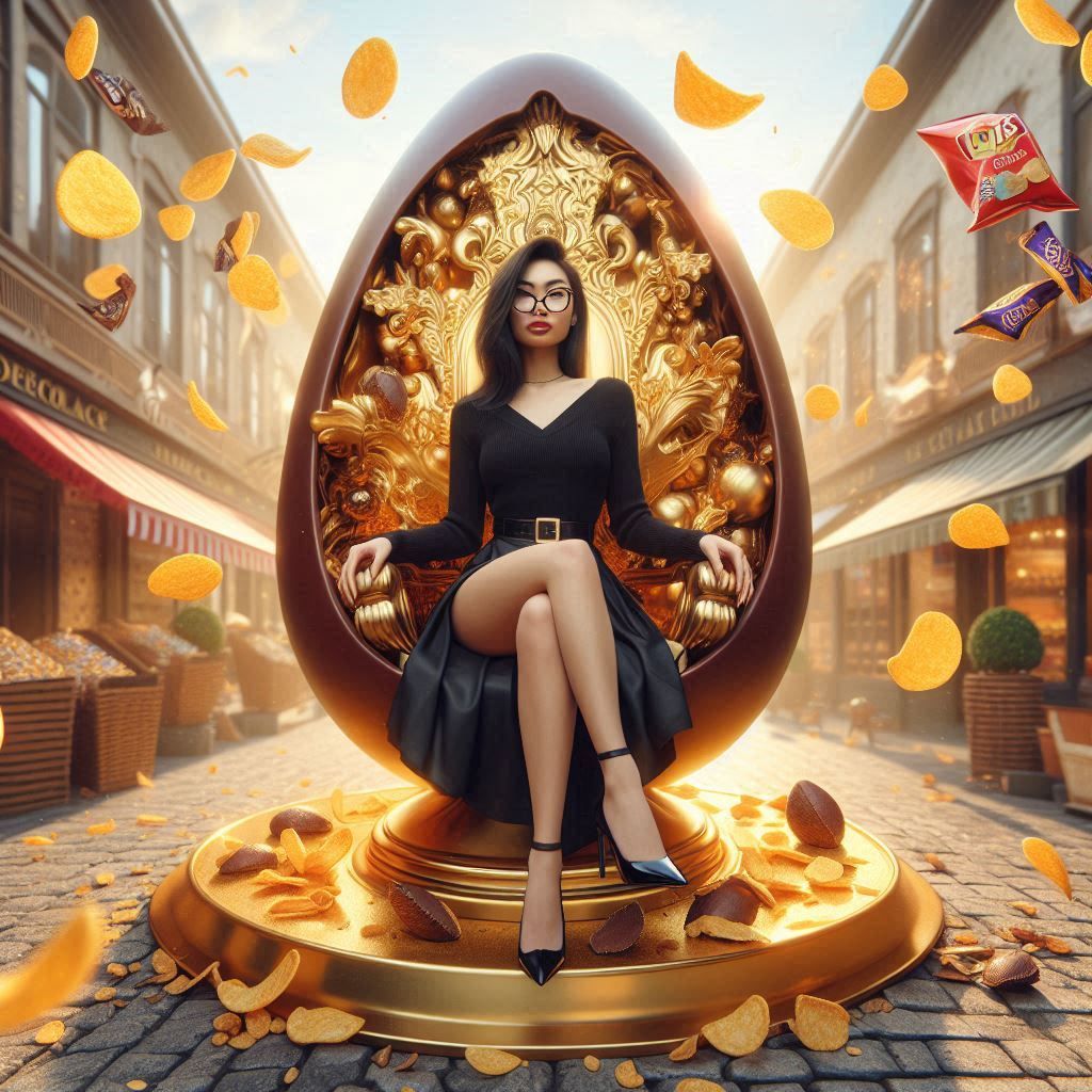 Chocolate egg throne