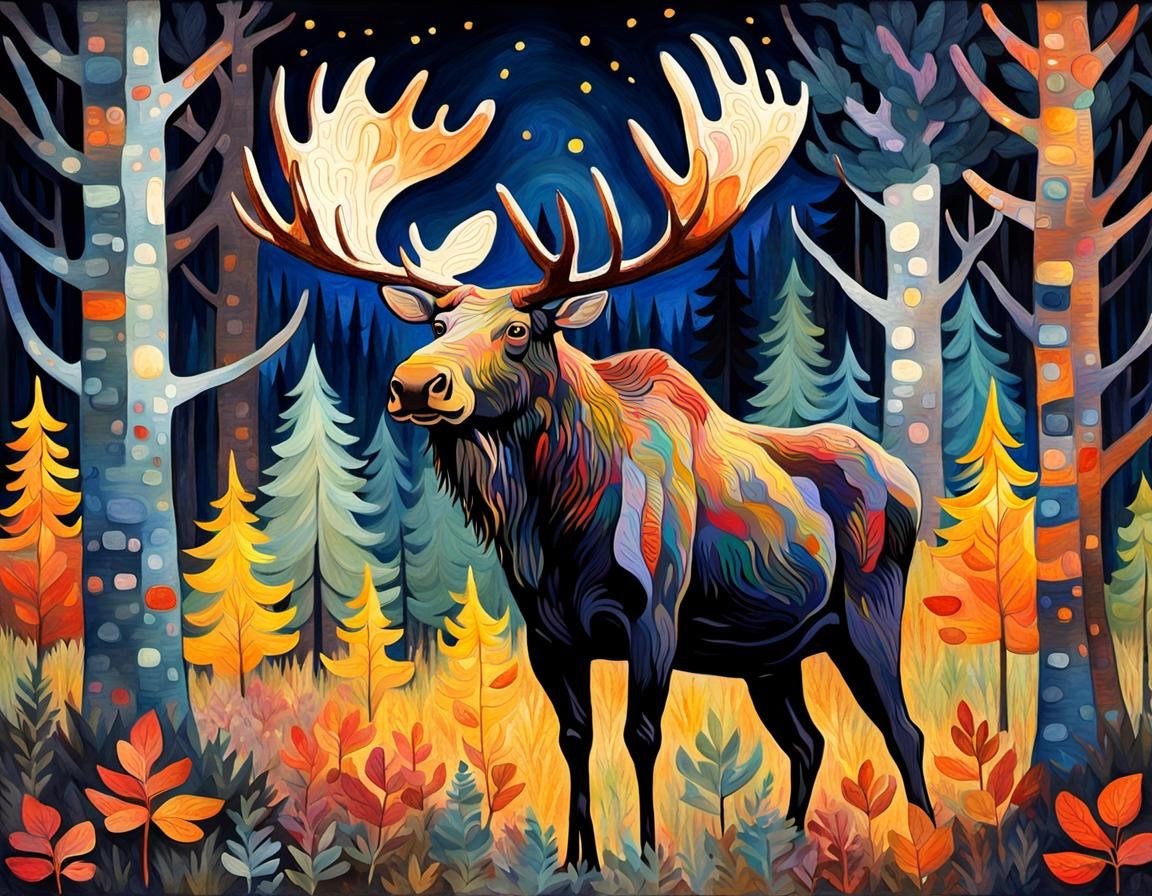 Color Moose 1 - AI Generated Artwork - NightCafe Creator