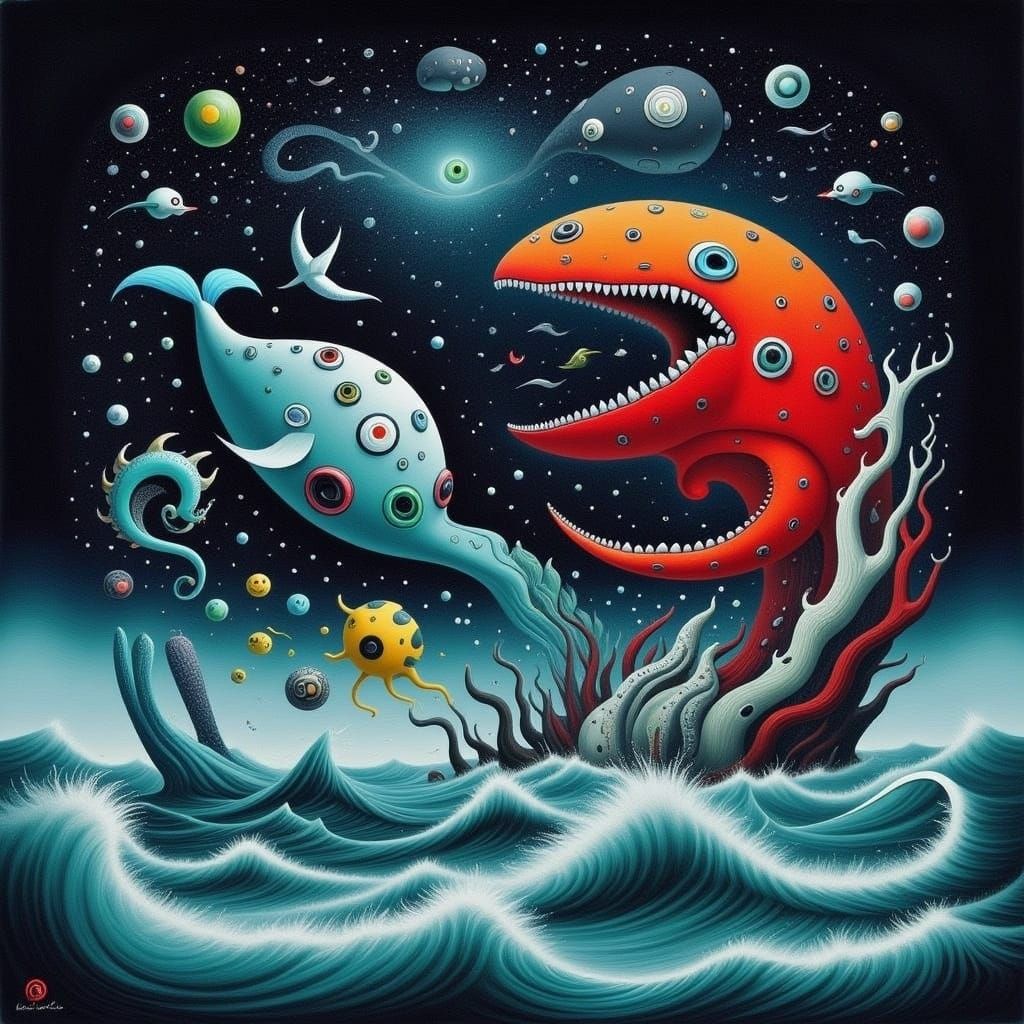 <lora:KRAKEN SEA:1.0> Space whales