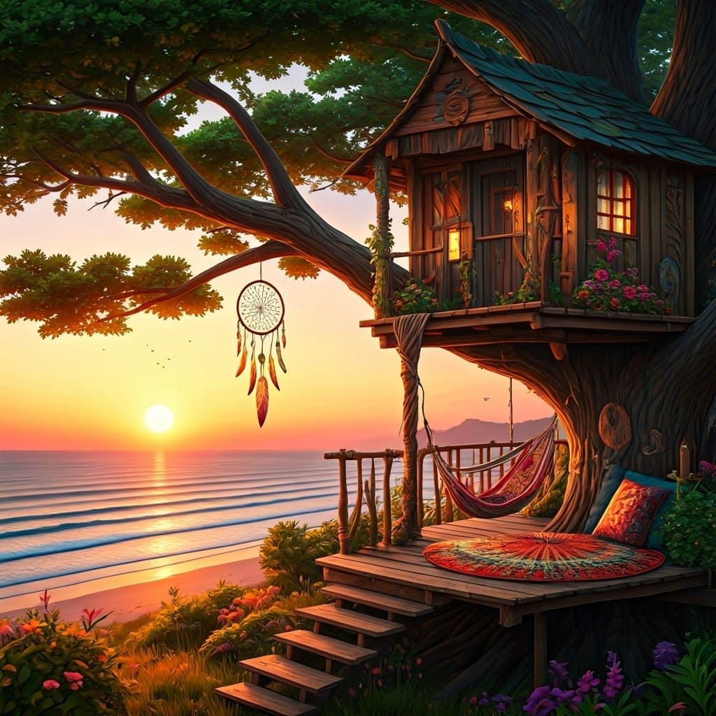 Hippie in the tree  by @Thibe