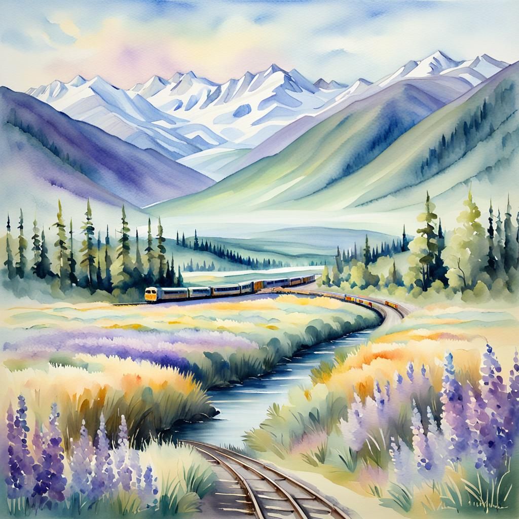 Alaska,  Trains and buses run between Fairbanks and Anchorag...