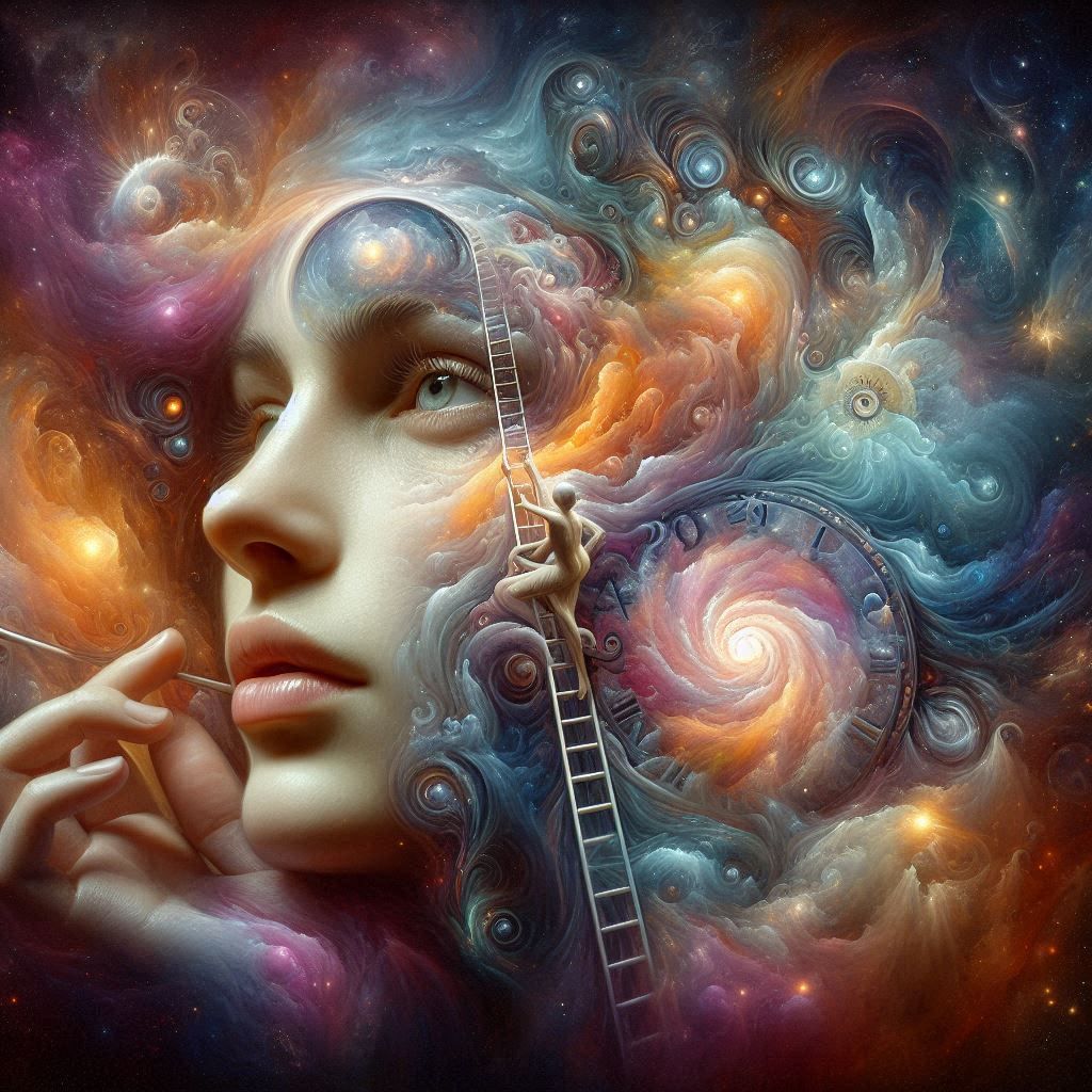 cosmic surreal portrait