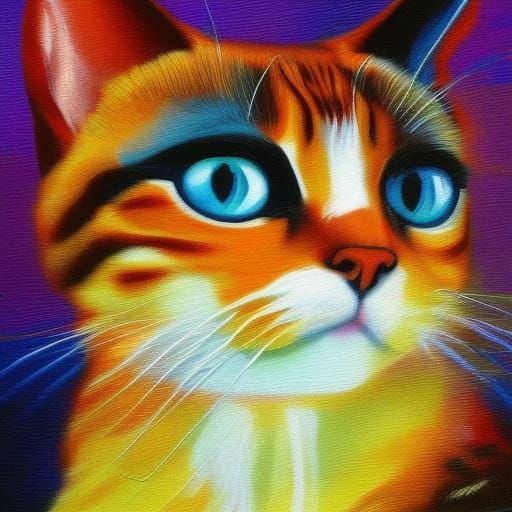 Paintsploding Cat - AI Generated Artwork - NightCafe Creator