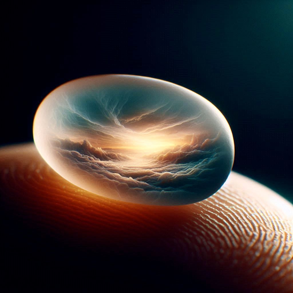 Landscape inside lentil.