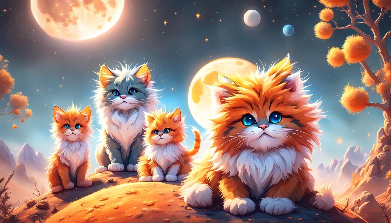 What a cute bunch of Celestial Star cats...cuddle please !