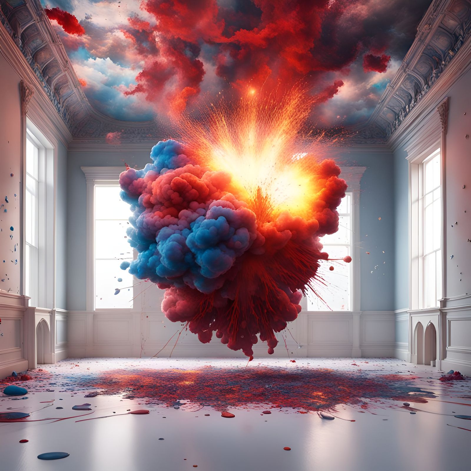 A paint bomb  by @minus1digit