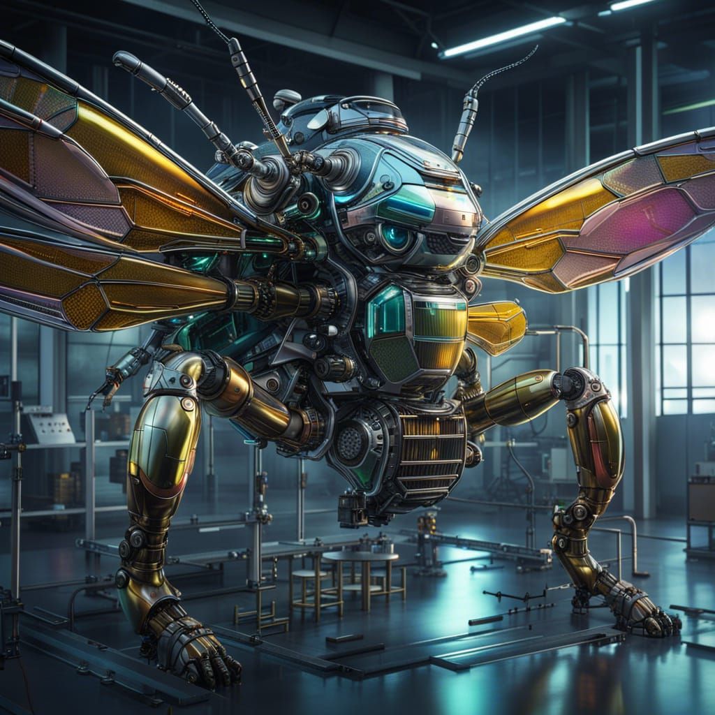 Giant Robot Bee For Sale, Unused - Ai Generated Artwork - Nightcafe Creator