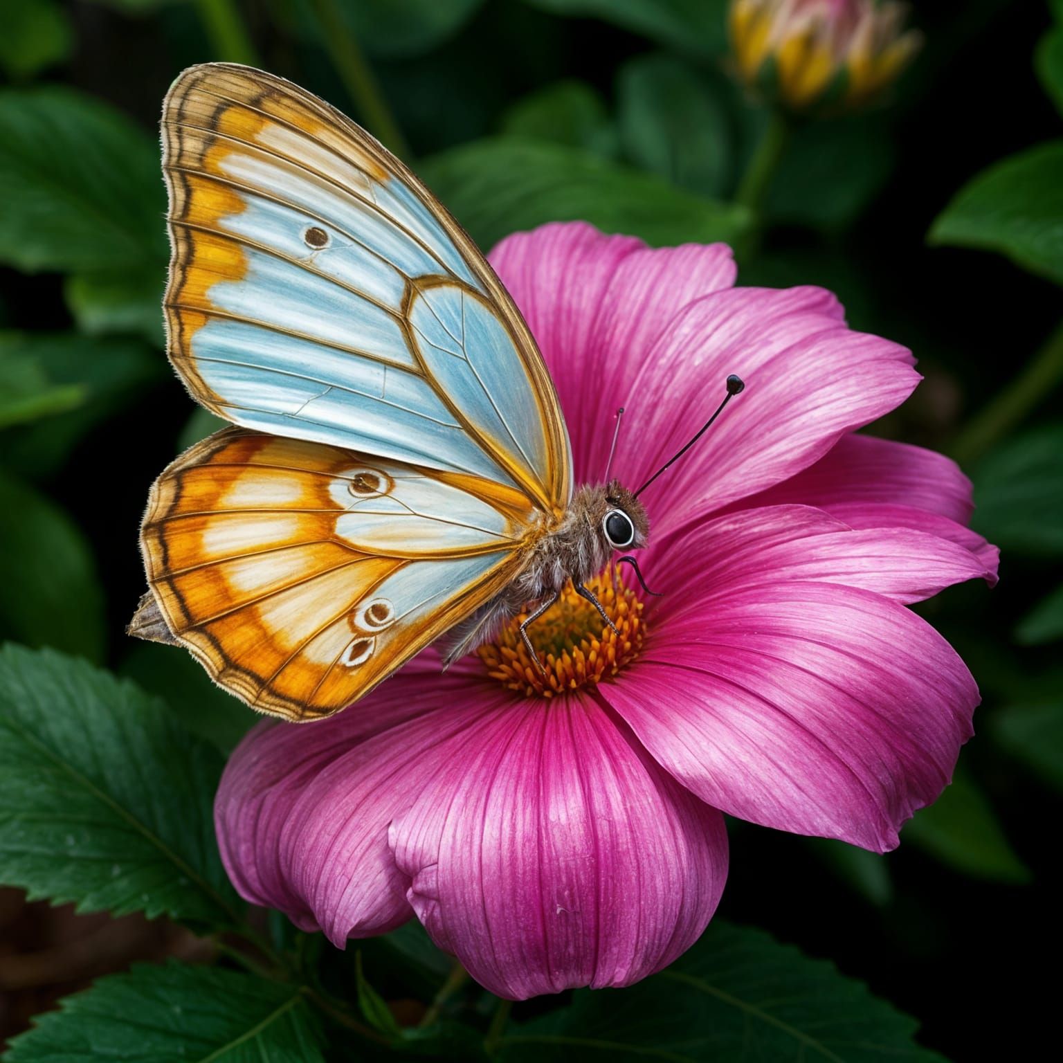 A butterfly sitting on a flower.     by @Tilted25