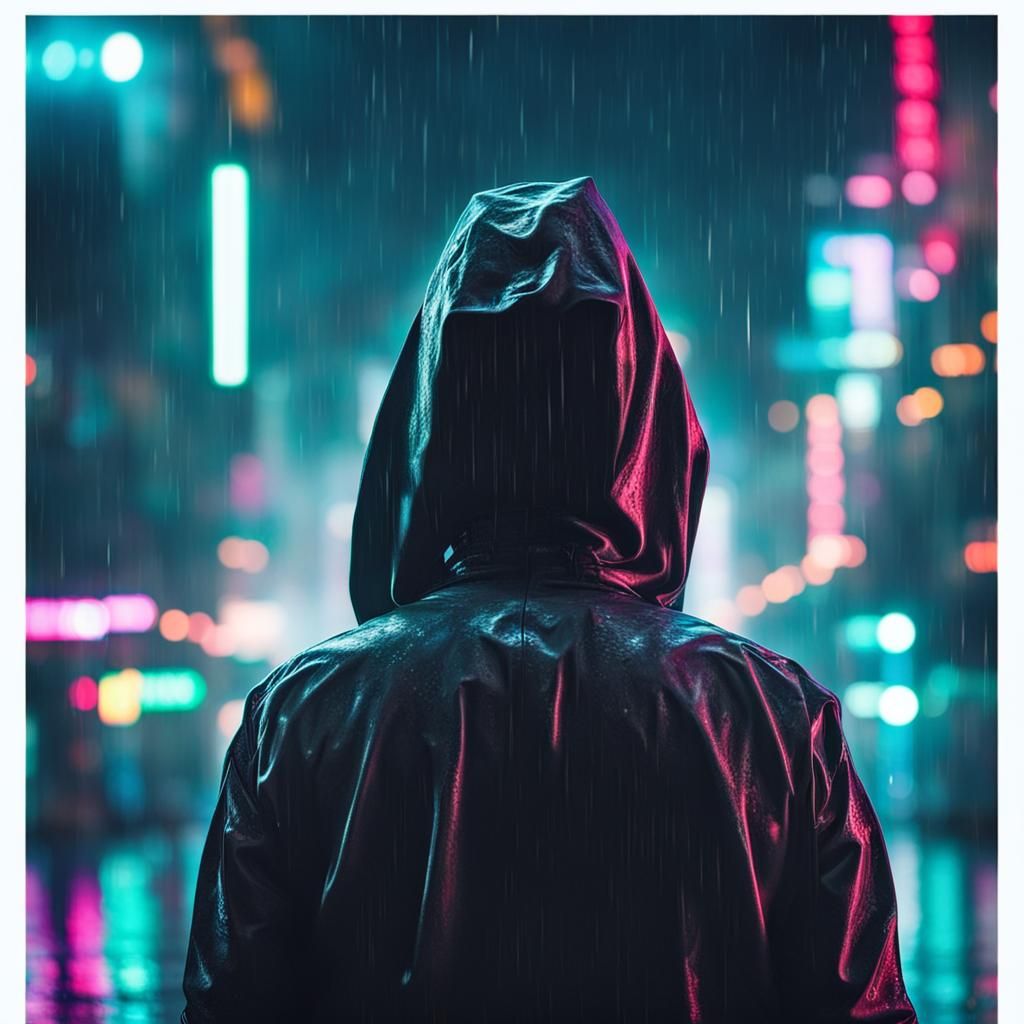 Neon Rain - AI Generated Artwork - NightCafe Creator