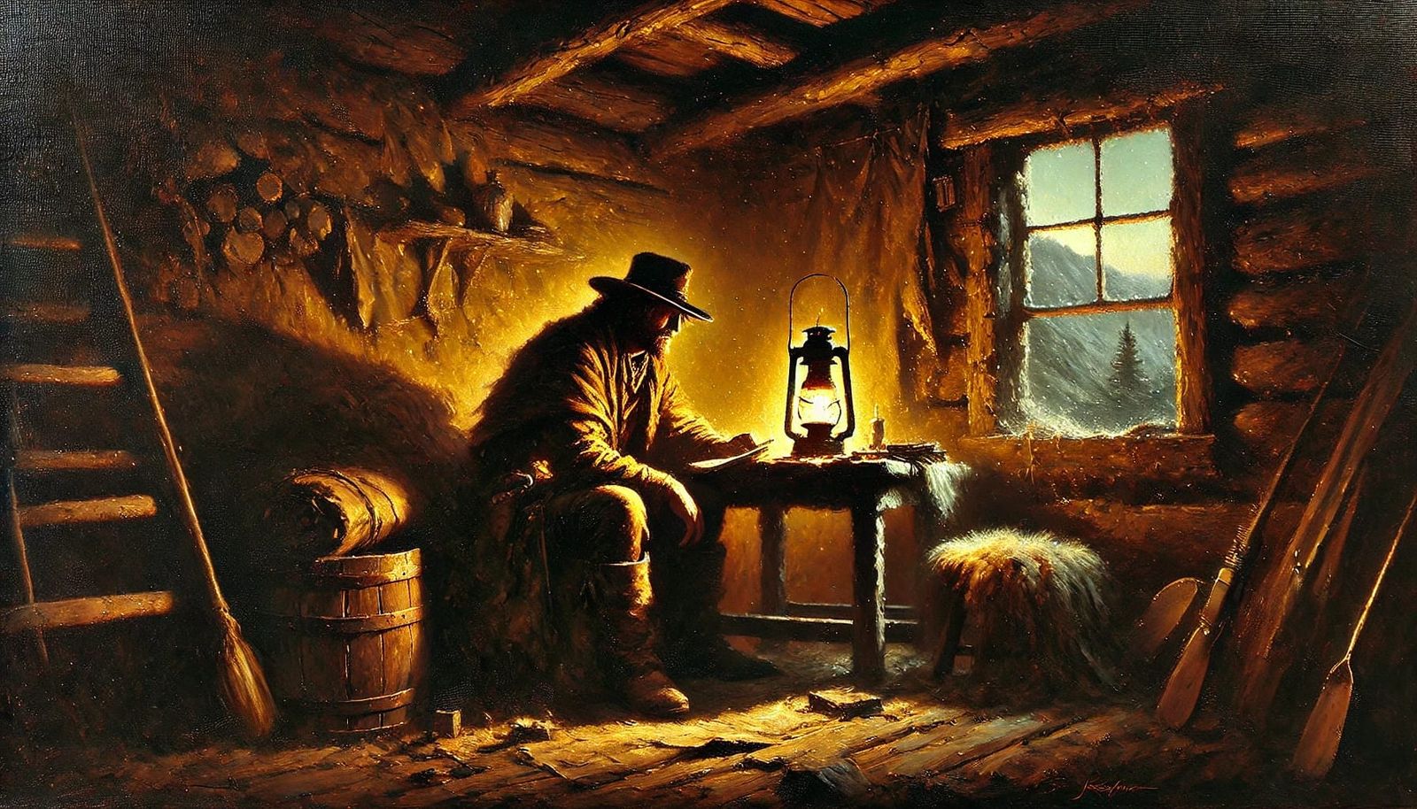 Title: "Letters by Lantern Light"