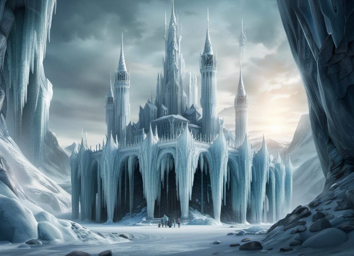 Ice Palace in Norway  by @paintfully