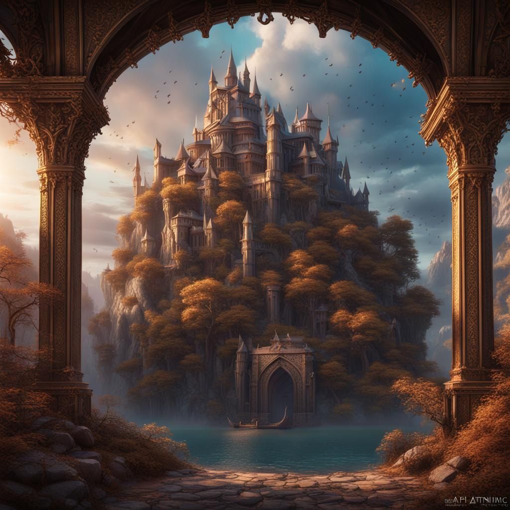 Hanukkah Donut Menorah: Detailed Fantasy Art