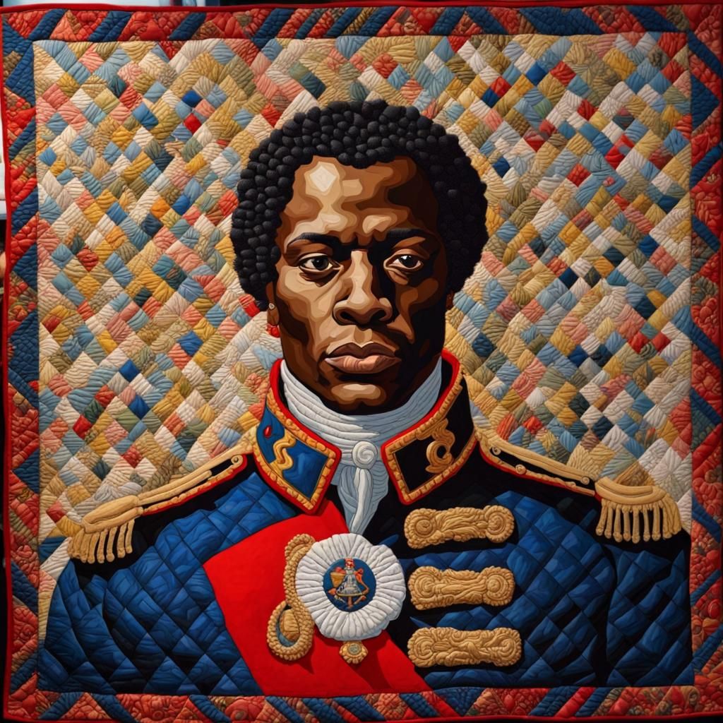 Toussaint L'ouverture by Bisa Butler - AI Generated Artwork - NightCafe