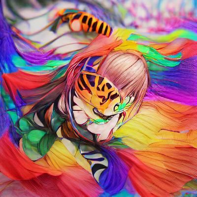 Colorful tiger queen