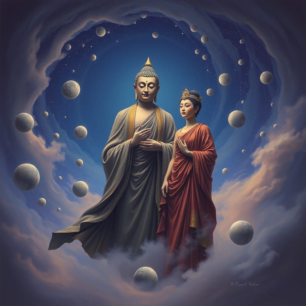 Buddha and Subhuti in Cosmic Vortex