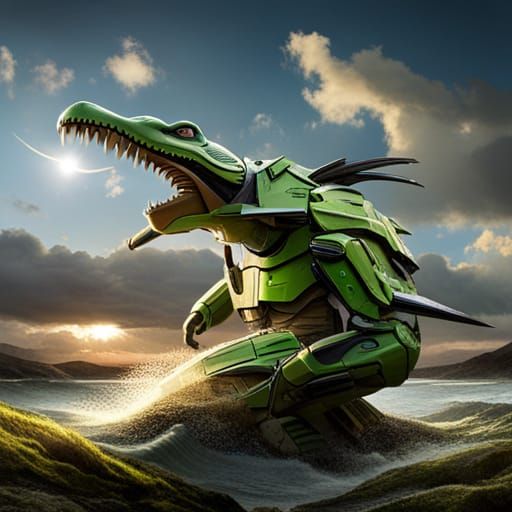 crocodile transformer robot