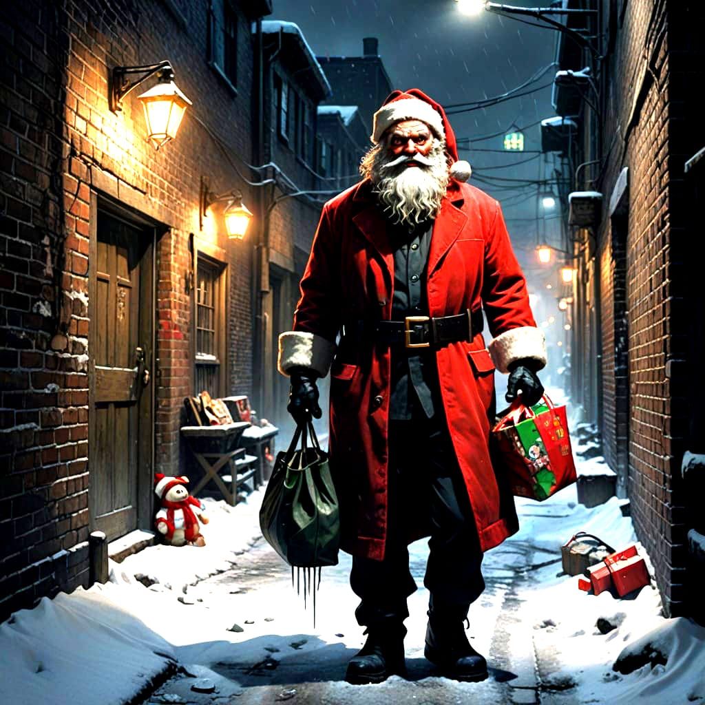 Christmas in the deep bad Santa 