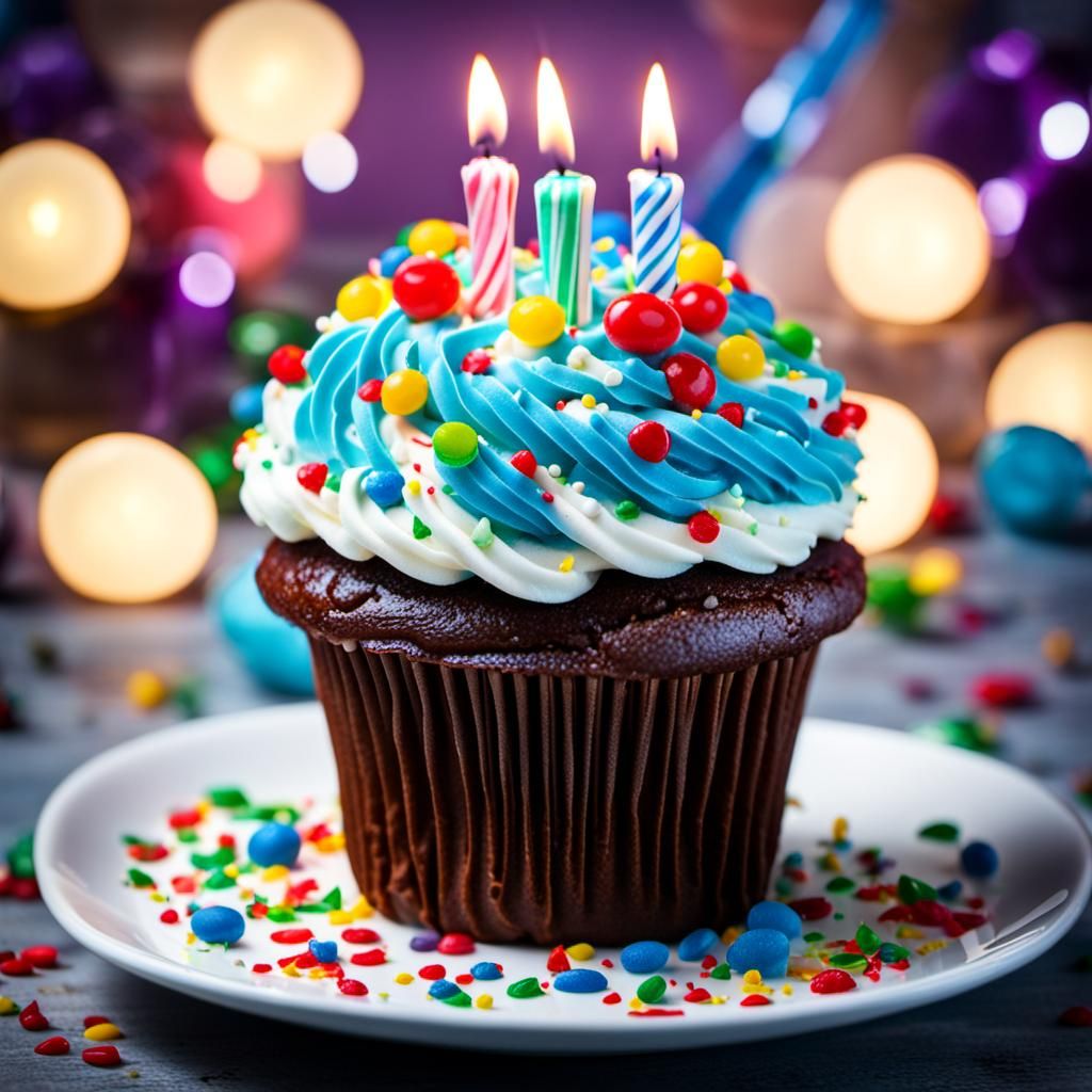 Birthday cake cupcake 