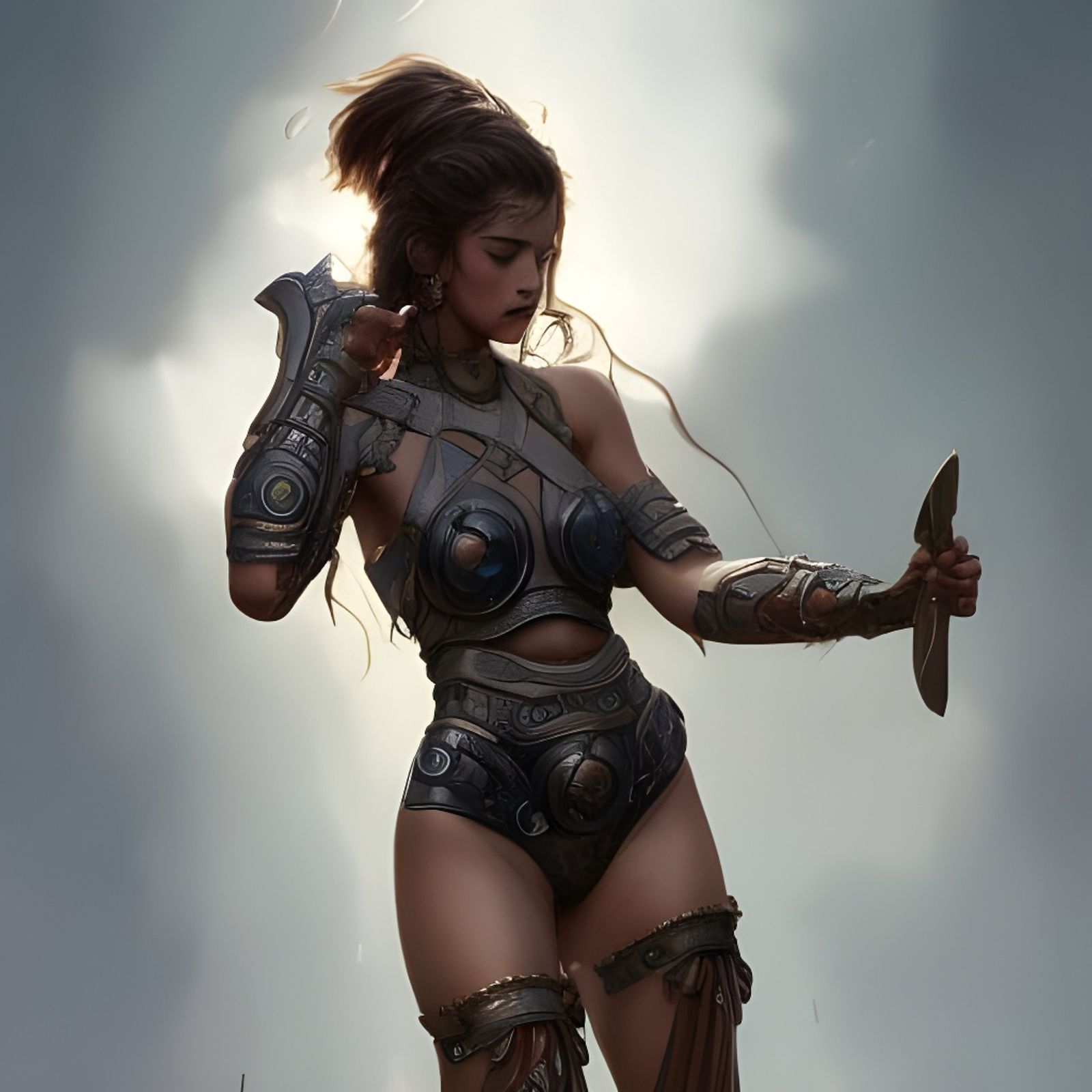 female spartan warrior drawing