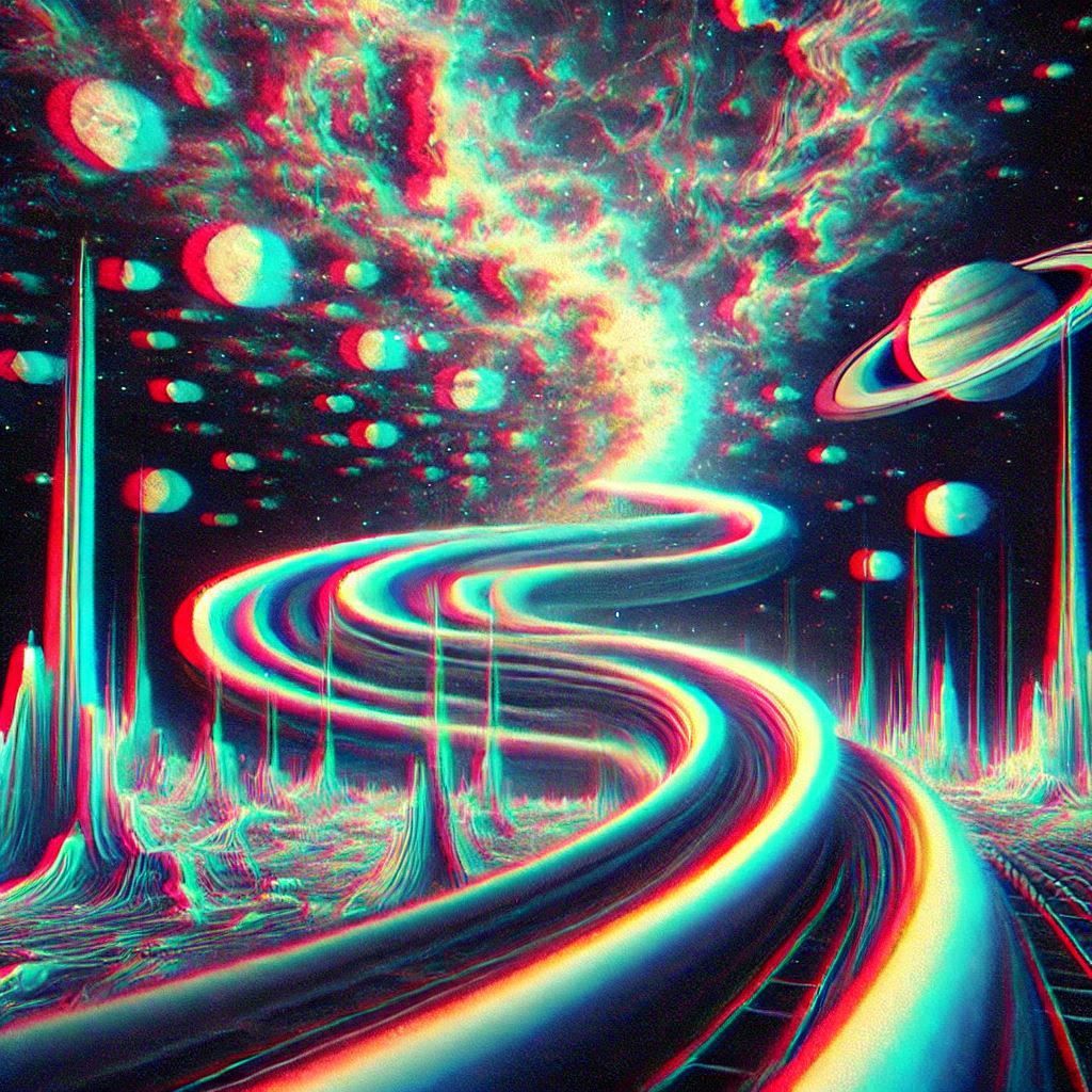 space colony in cosmic storm