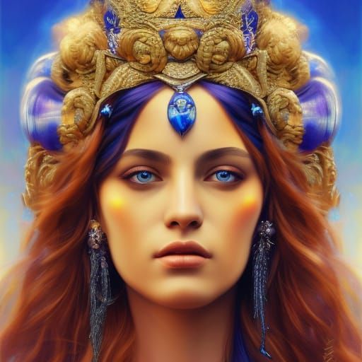 Sumerian Goddess Inanna - AI Generated Artwork - NightCafe Creator