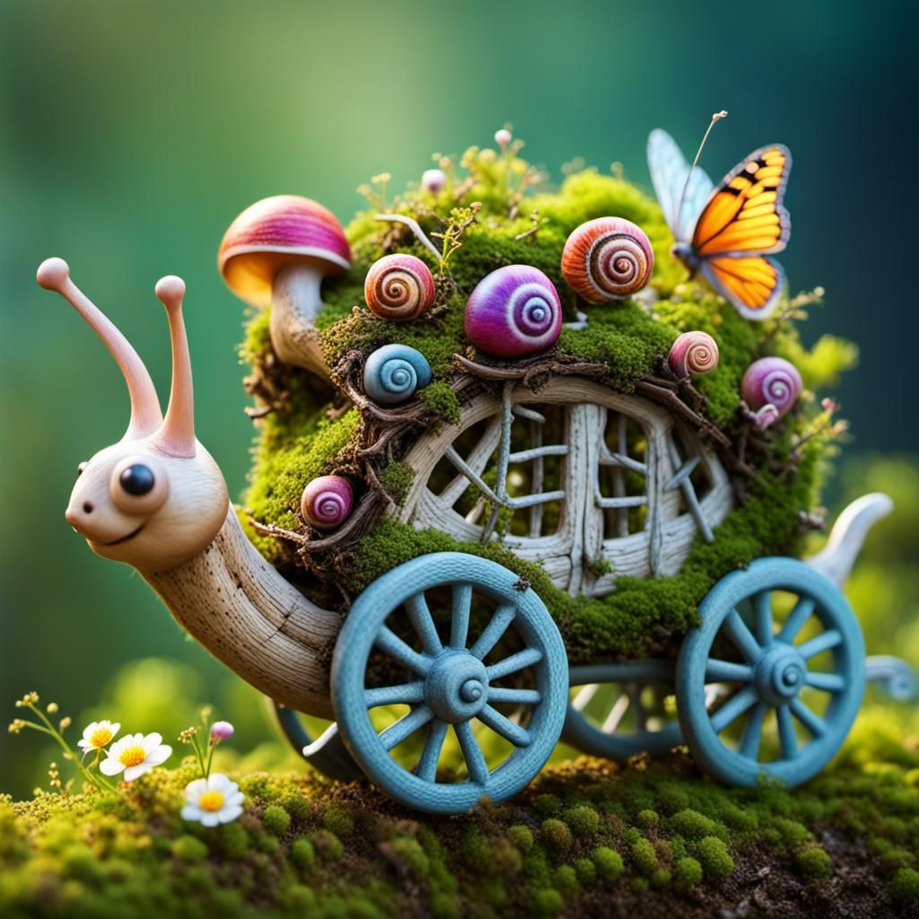 Snail Carriage  by @SlothFatale