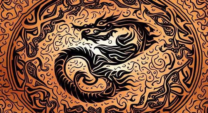 Arabic decoration Dragon