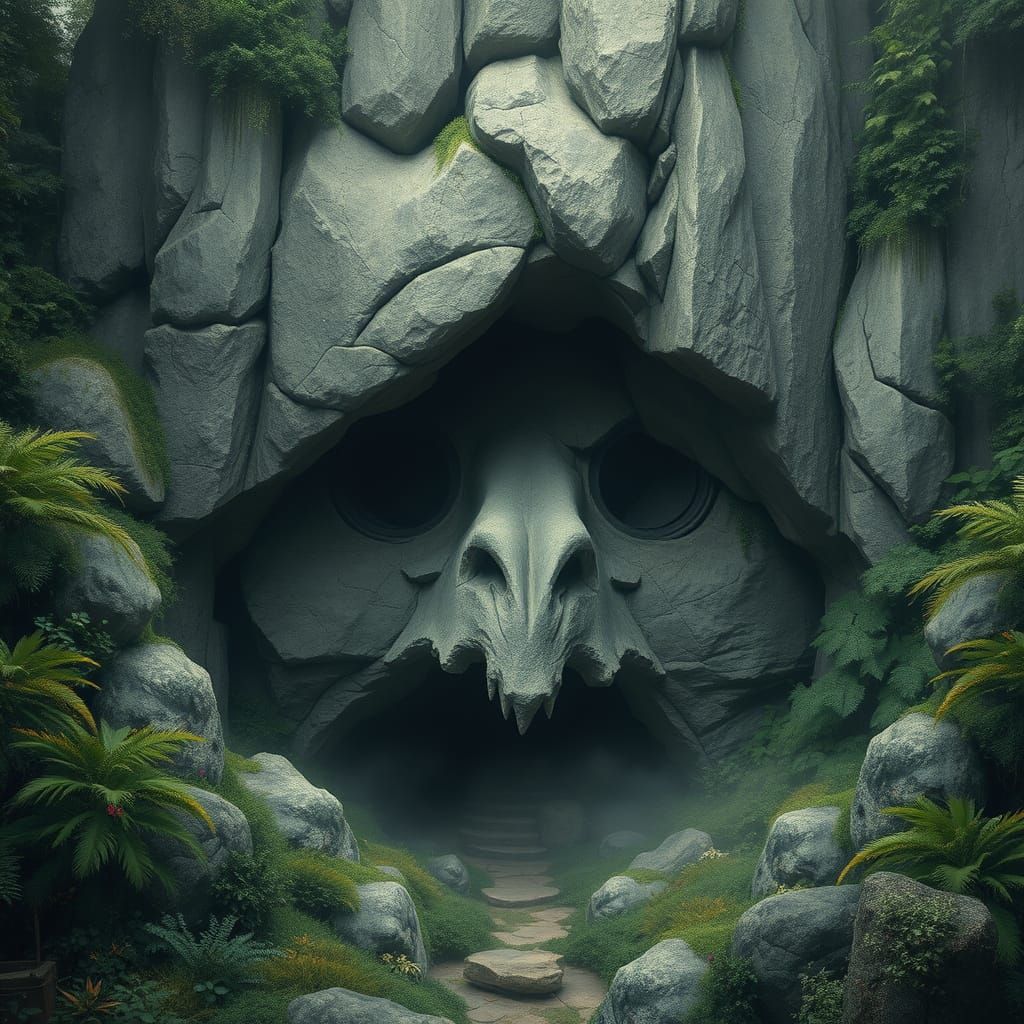 Identify and describe various objects, patterns, or natural formations that resemble human faces.For ...  by @NACHO88