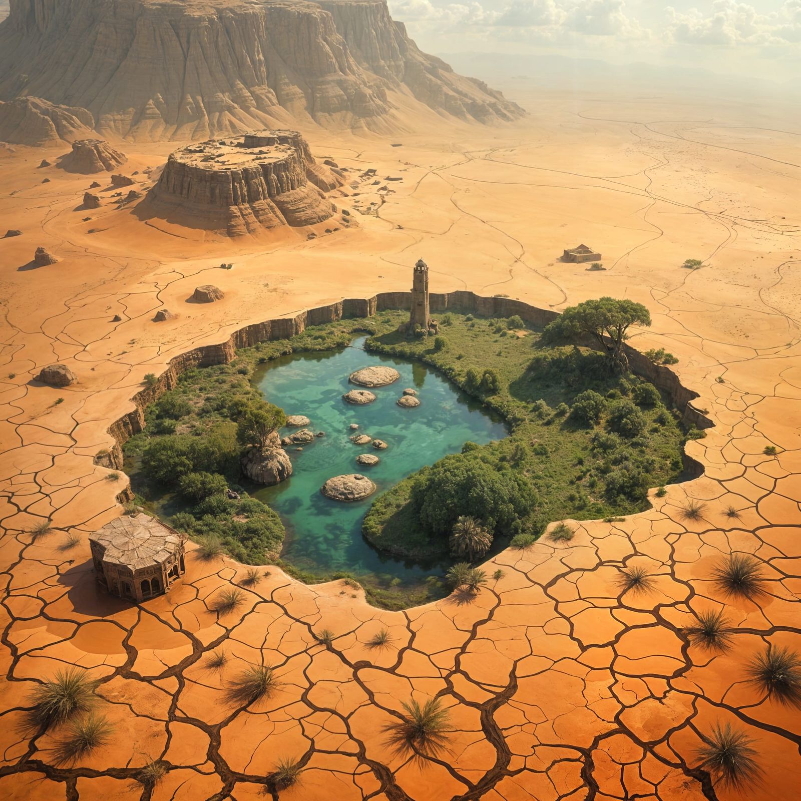 Oasis from a bird's eye view  by @Komondor