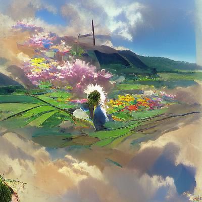 the earth god making flowers