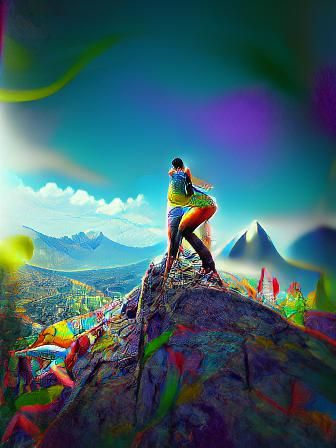 Mountain Climbing Reaching the Top