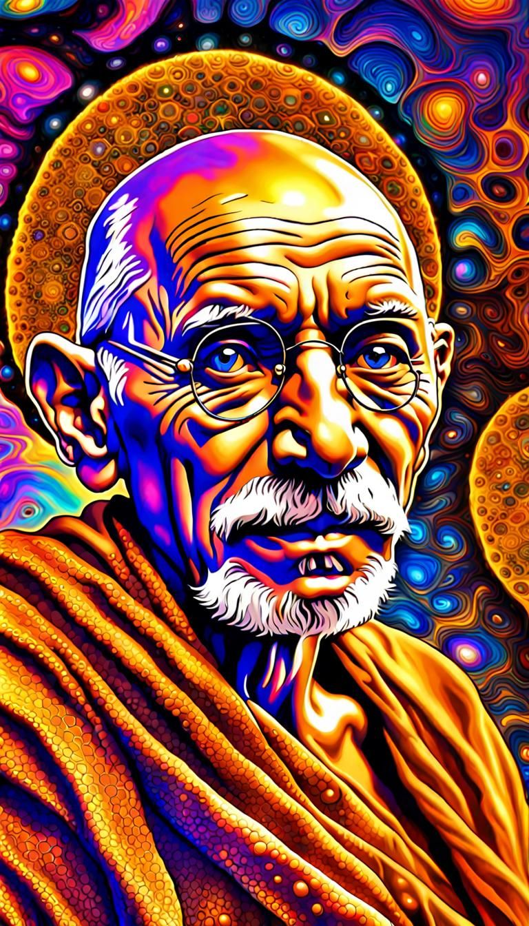 Mahatma Gandhi - AI Generated Artwork - NightCafe Creator