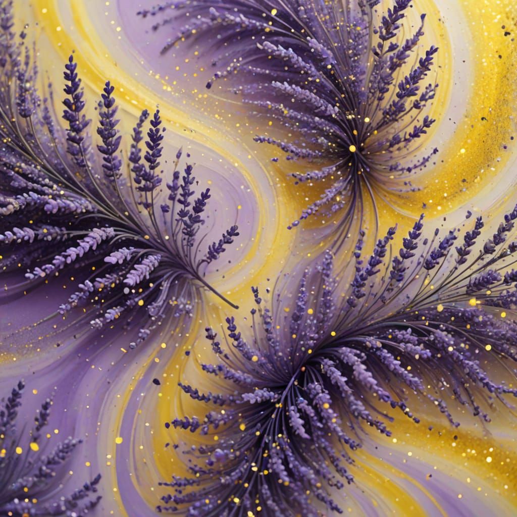 Lavender and yellow glitter background