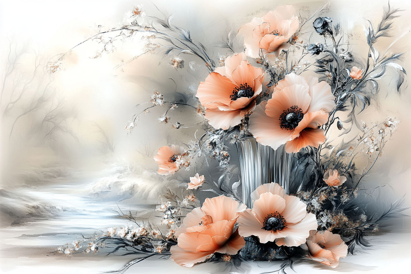 Delicate Poppy  by @Marshas Creative AI Designs