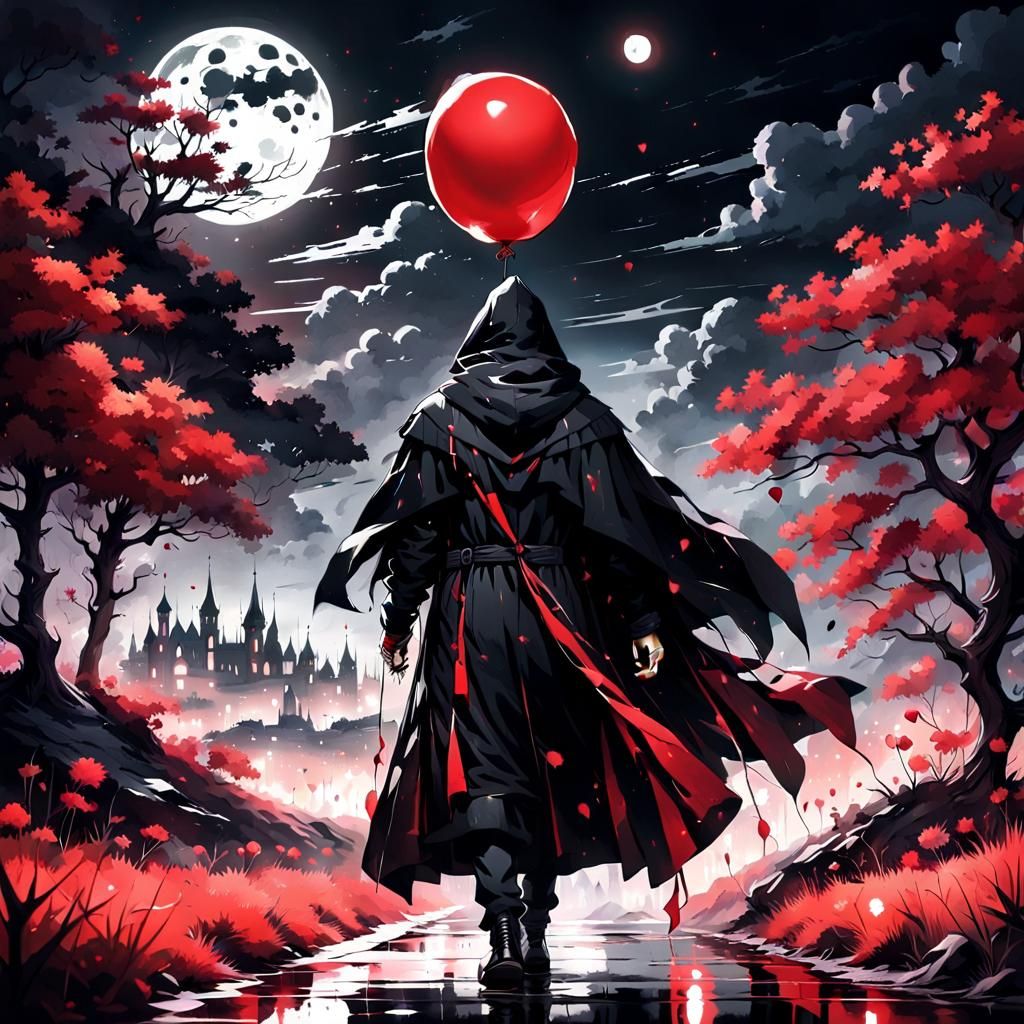 The mysterious man with the red balloon.