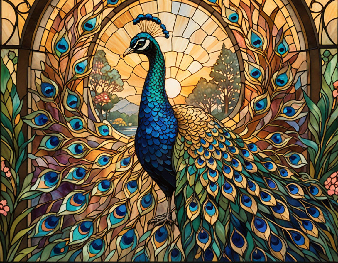Peacock Window  by @Dr T