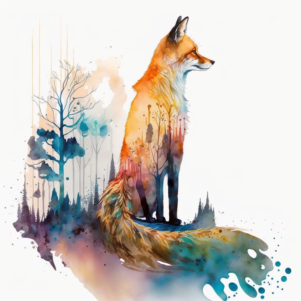 Fox Watercolor