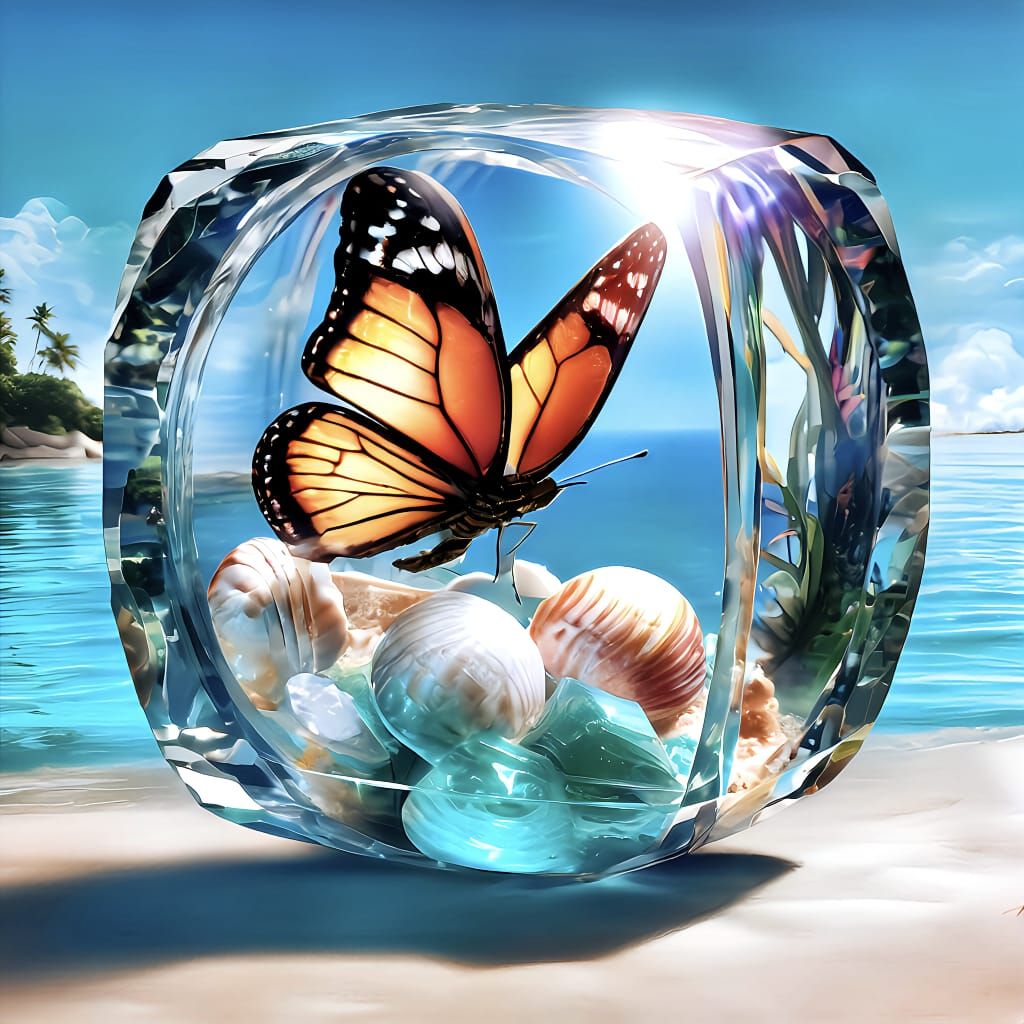 Crystal Wings: Capturing the Essence of Tropical Serenity