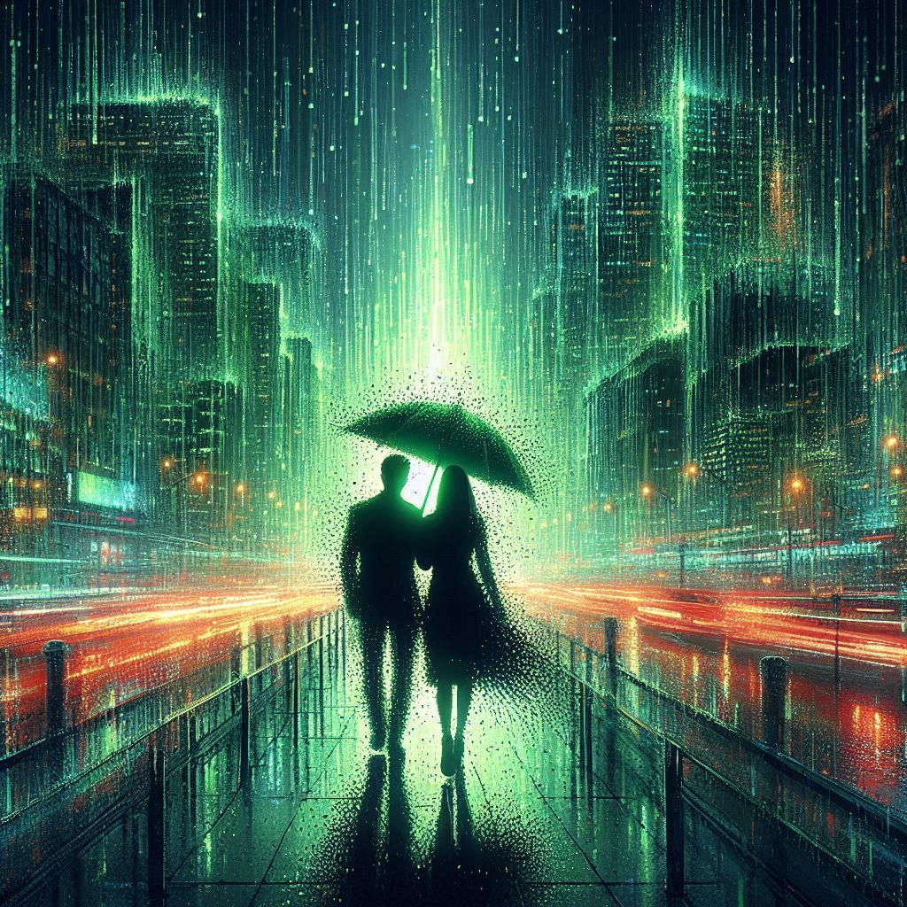 double exposure beautiful fantasy DALL-E 3 portrait landscape..